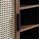 Curved Rattan 2-Door Buffet Sideboard - Image 6