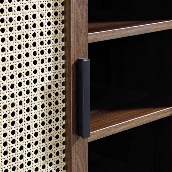 Curved Rattan 2-Door Buffet Sideboard - Image 6