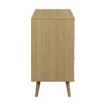 France Solid Wood Rattan Chest of 3 Drawer - Image 6