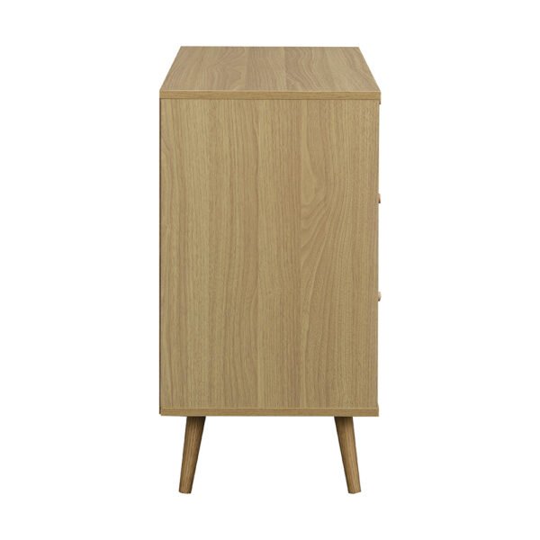 France Solid Wood Rattan Chest of 3 Drawer - Image 6