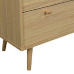 France Solid Wood Rattan Chest of 3 Drawer - Image 7