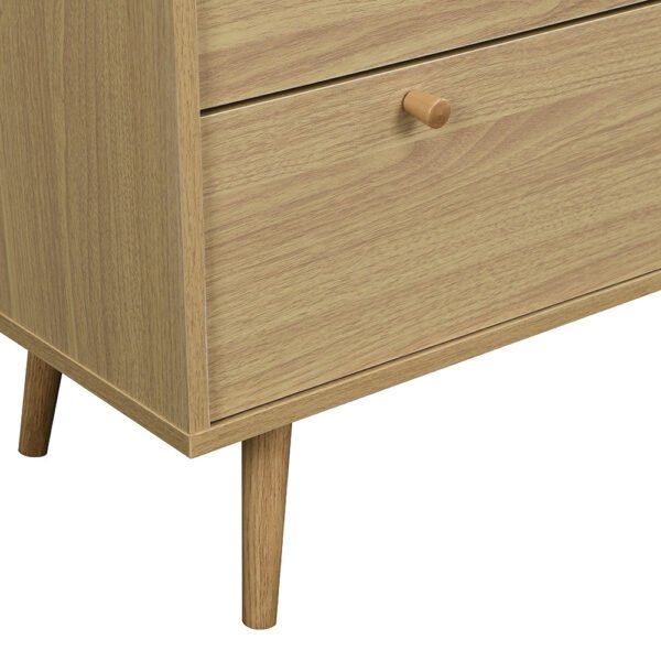 France Solid Wood Rattan Chest of 3 Drawer - Image 7