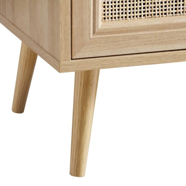 Classic Solid Wood Rattan Chest of 6 Drawers - Image 8