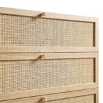 Classic Rattan Tall Chest of 4 Drawers - Image 6