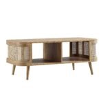 Curved Rattan Coffee Table - Image 5