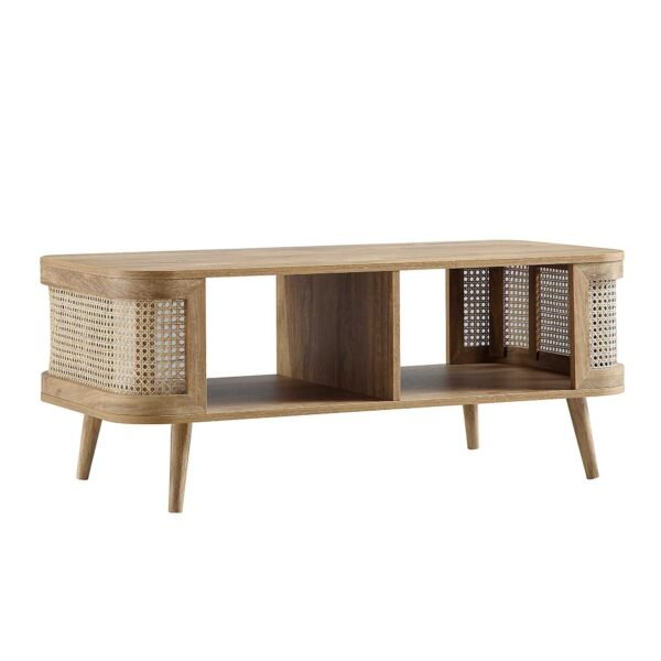 Curved Rattan Coffee Table - Image 5