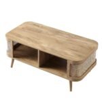 Curved Rattan Coffee Table - Image 4