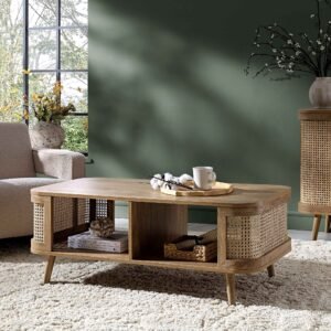 Curved Rattan Coffee Table