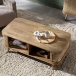 Curved Rattan Coffee Table - Image 2