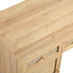 Classic Woven Rattan 3-Drawer Desk - Image 8