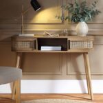 Curved Rattan 2-Door Console Table