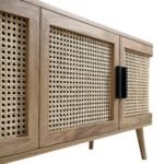 Curved Rattan 4-Doors Wide TV Unit - Image 6