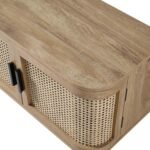 Curved Rattan 4-Doors Wide TV Unit - Image 5