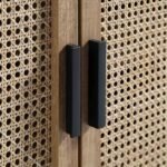 Curved Rattan 4-Doors Wide TV Unit - Image 8