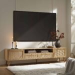 Classic Rattan 200cm Wide TV Unit - Image 3