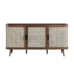 Curved Rattan 3-Door Large Sideboard - Image 3