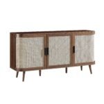 Curved Rattan 3-Door Large Sideboard - Image 4