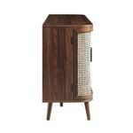 Curved Rattan 3-Door Large Sideboard - Image 7