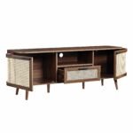 Curved Rattan 150cm Wide TV Unit - Image 4
