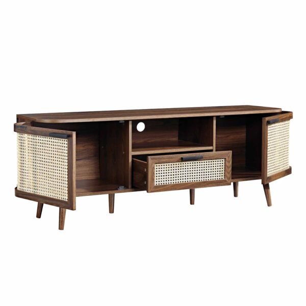Curved Rattan 150cm Wide TV Unit - Image 4