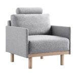 Mari Upholstered Fabric Armchair - Image 3