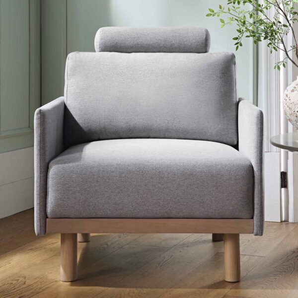 Mari Upholstered Fabric Armchair - Image 2