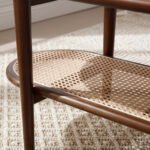 Vesa Solid Wood Rattan Oval Coffee Table - Image 7