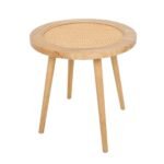 Dewa Solid Wood Rattan Side Table - Image 4