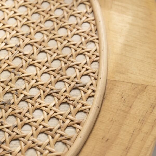 Dewa Solid Wood Rattan Side Table - Image 6