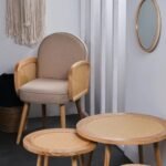 Dewa Solid Wood Rattan Side Table - Image 2