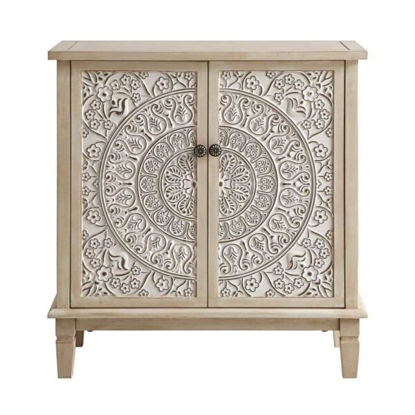 Cammy Whitewashed Carved Small Sideboard - Image 4