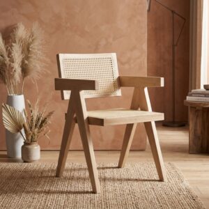 Buco Cane Rattan Solid Wood Dining Chair