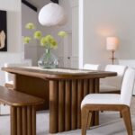 Aena Mid-Century Solid Wood Dining Table - Image 2
