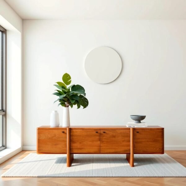 Amak Luxury Solid Wood TV Unit - Image 1