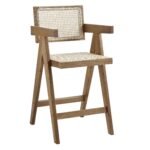Bana Rattan Solid Wood Counter Stool - Image 3