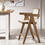Bana Rattan Solid Wood Counter Stool - Image 2