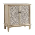 Cammy Whitewashed Carved Small Sideboard - Image 3