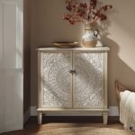 Cammy Whitewashed Carved Small Sideboard - Image 2