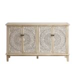 Cammy Whitewashed Carved Large Sideboard - Image 4