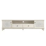 Cammy Whitewashed 200cm Wide TV Unit - Image 3