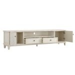 Cammy Whitewashed 200cm Wide TV Unit - Image 5