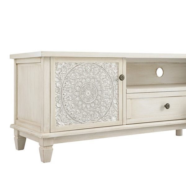 Cammy Whitewashed 200cm Wide TV Unit - Image 6