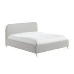 Nika Upholstered Bed Frame with Curved Headboard - Image 3