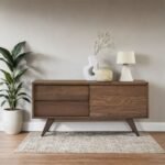 Lema Wooden Compact TV Cabinet cum Sideboard