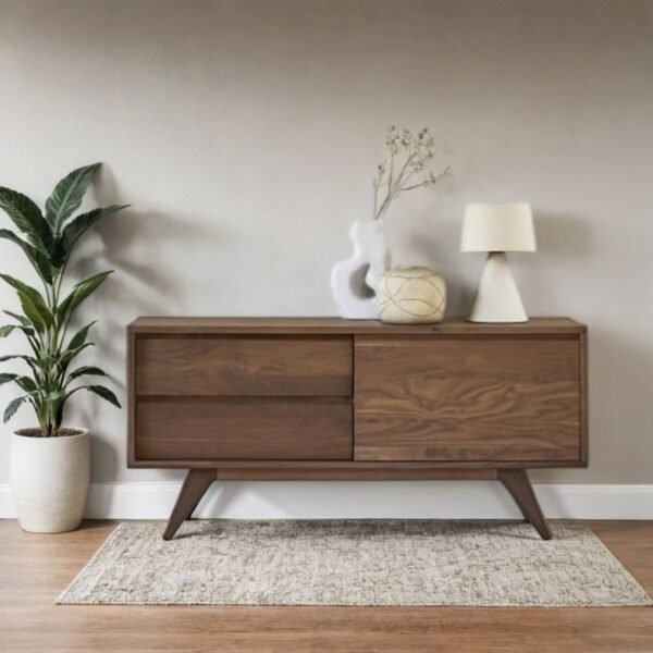 Lema Wooden Compact TV Cabinet cum Sideboard - Image 1
