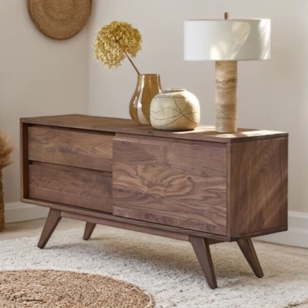 Lema Wooden Compact TV Cabinet cum Sideboard - Image 2