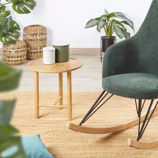 Dazy Solid Wood Unique Side Table - Image 1