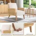 Pina Solid Wood Rattan Lounge Chair - Image 8