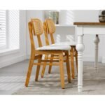 Dipa Upholstered Solid Wood Rattan Back Dining Chair - Image 6