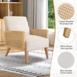 Pina Solid Wood Rattan Lounge Chair - Image 7